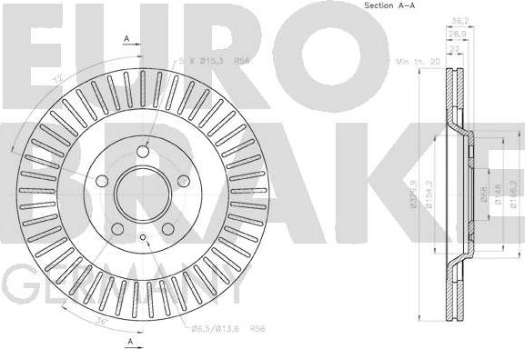 Eurobrake 58152047130 - Discofreno autozon.pro