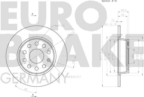 Eurobrake 58152047137 - Discofreno autozon.pro