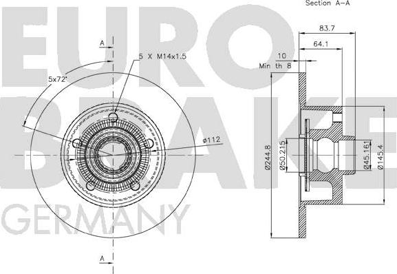 Eurobrake 58152047120 - Discofreno autozon.pro