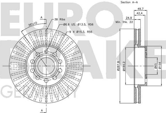 Eurobrake 5815204788 - Discofreno autozon.pro