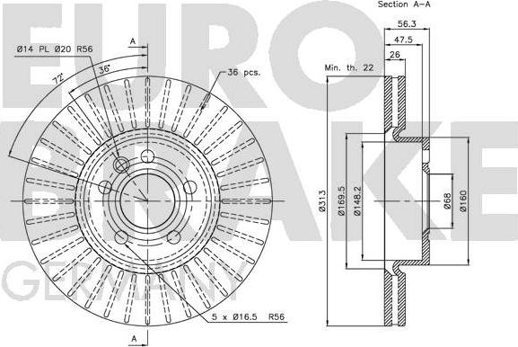 Eurobrake 5815204783 - Discofreno autozon.pro