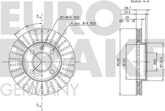 Eurobrake 5815204724 - Discofreno autozon.pro