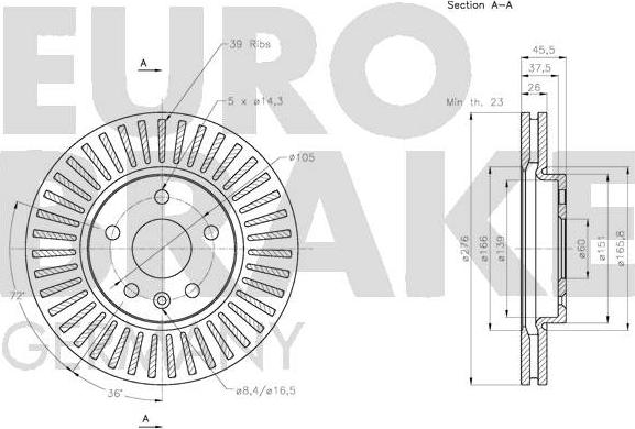 Eurobrake 5815205013 - Discofreno autozon.pro