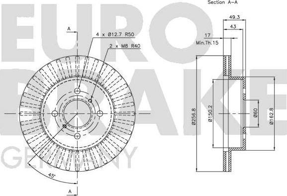 Eurobrake 5815205211 - Discofreno autozon.pro