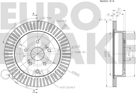 Eurobrake 5815205221 - Discofreno autozon.pro