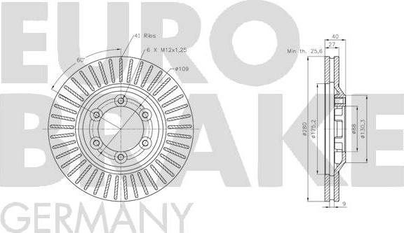 Eurobrake 5815201404 - Discofreno autozon.pro