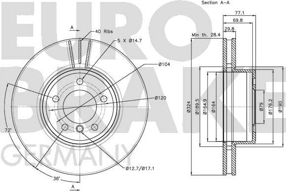 Eurobrake 5815201563 - Discofreno autozon.pro