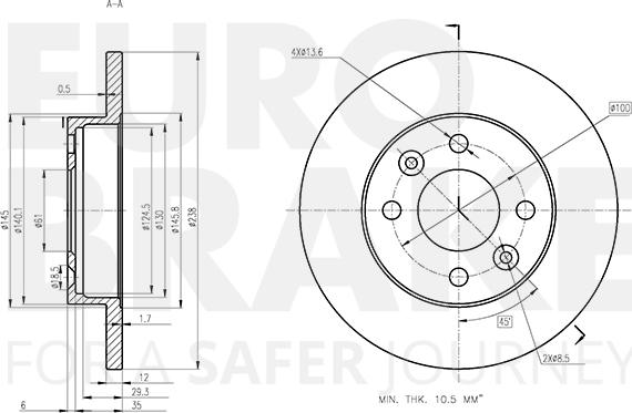 Eurobrake 5815203938 - Discofreno autozon.pro