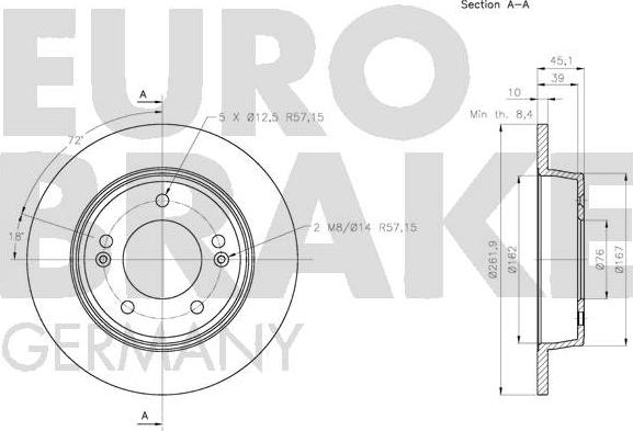 Eurobrake 5815203446 - Discofreno autozon.pro