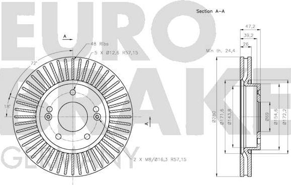 Eurobrake 5815203526 - Discofreno autozon.pro