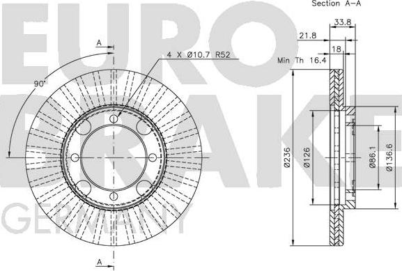 Eurobrake 5815203011 - Discofreno autozon.pro