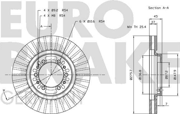 Eurobrake 5815203028 - Discofreno autozon.pro