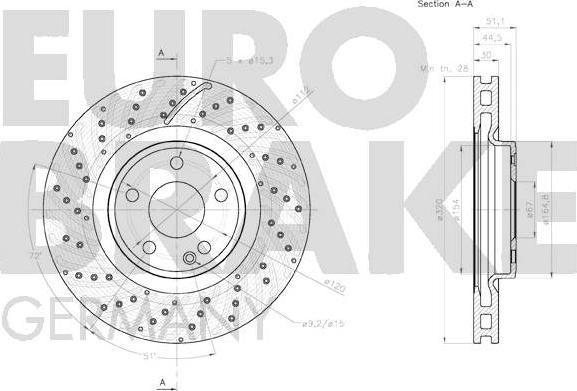 Eurobrake 58152033124 - Discofreno autozon.pro