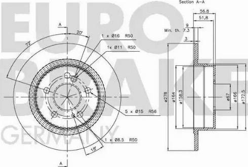 Eurobrake 5815203312 - Discofreno autozon.pro