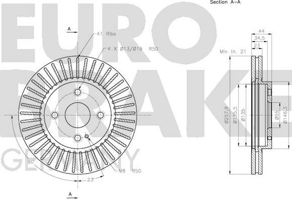 Eurobrake 5815203267 - Discofreno autozon.pro