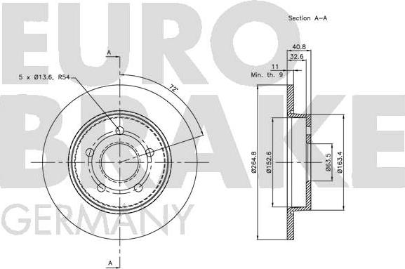 Eurobrake 5815202558 - Discofreno autozon.pro