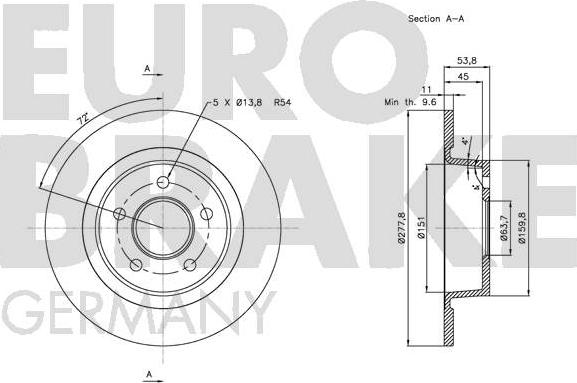 Eurobrake 5815202564 - Discofreno autozon.pro