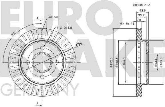 Eurobrake 5815202535 - Discofreno autozon.pro