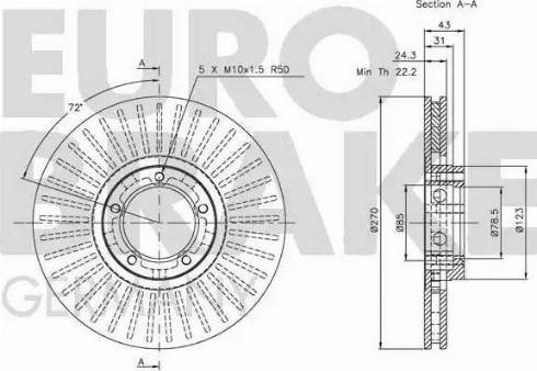 Eurobrake 5815202532 - Discofreno autozon.pro