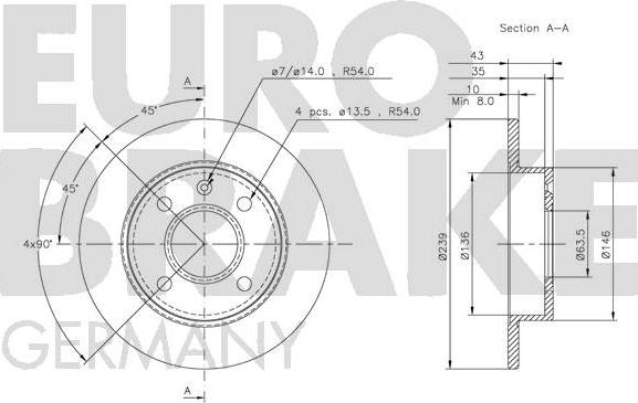 Eurobrake 5815202526 - Discofreno autozon.pro