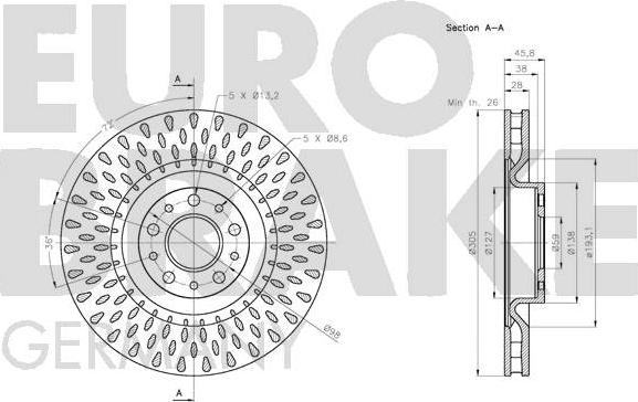 Eurobrake 5815202366 - Discofreno autozon.pro