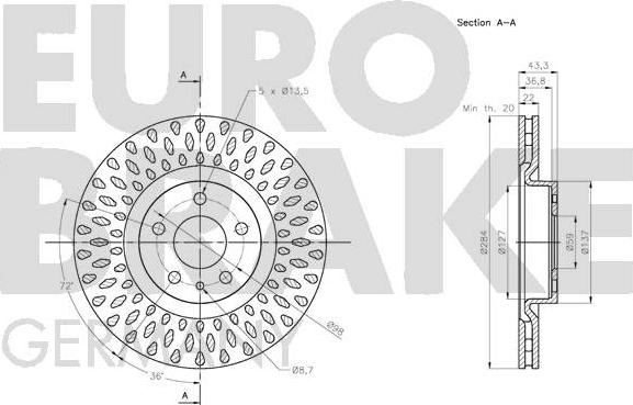 Eurobrake 5815202367 - Discofreno autozon.pro