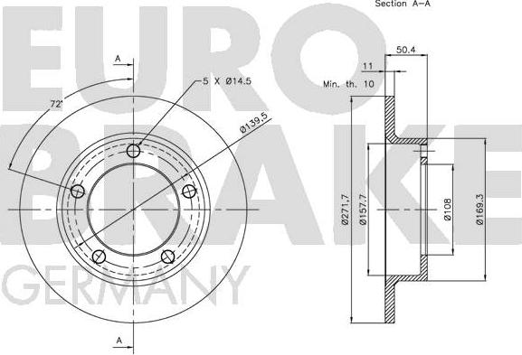 Eurobrake 5815202310 - Discofreno autozon.pro