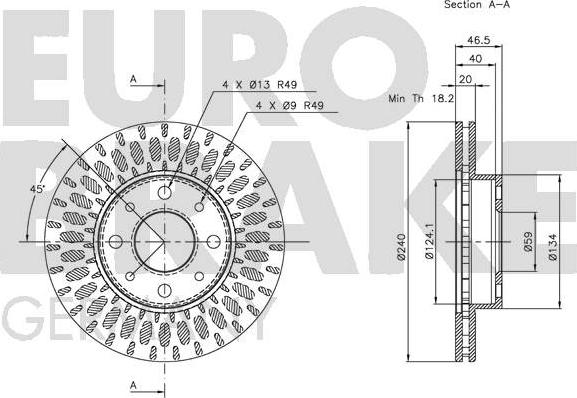 Eurobrake 5815202331 - Discofreno autozon.pro