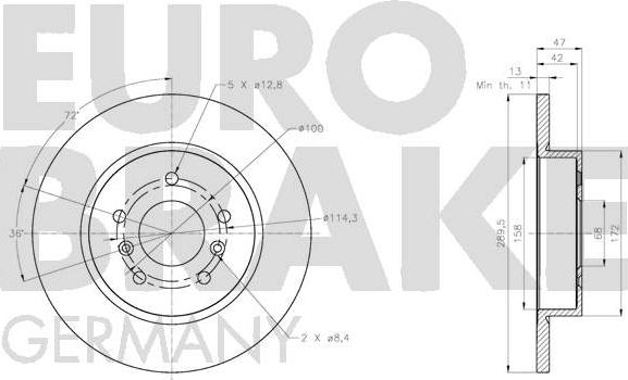 Eurobrake 5815202291 - Discofreno autozon.pro