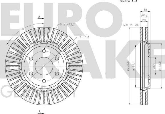 Eurobrake 5815202275 - Discofreno autozon.pro