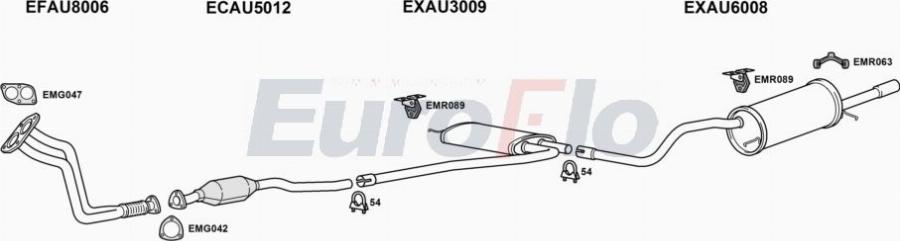 EuroFlo AUA416 3001A00 - Impianto gas scarico autozon.pro