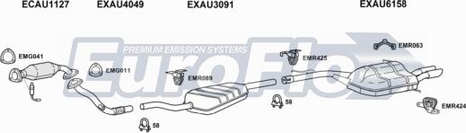 EuroFlo AUA418 3008 - Impianto gas scarico autozon.pro