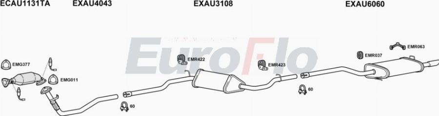 EuroFlo AUA420 2008A00 - Impianto gas scarico autozon.pro