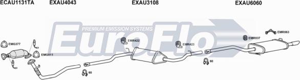 EuroFlo AUA420 2008A - Impianto gas scarico autozon.pro