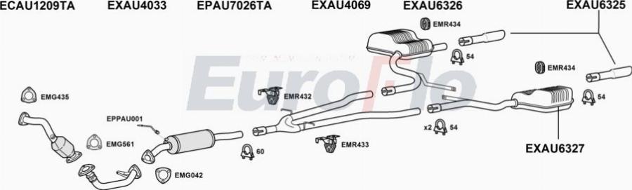 EuroFlo AUA627D 2011A00 - Impianto gas scarico autozon.pro