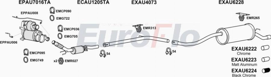 EuroFlo AUA116D 1005 - Impianto gas scarico autozon.pro