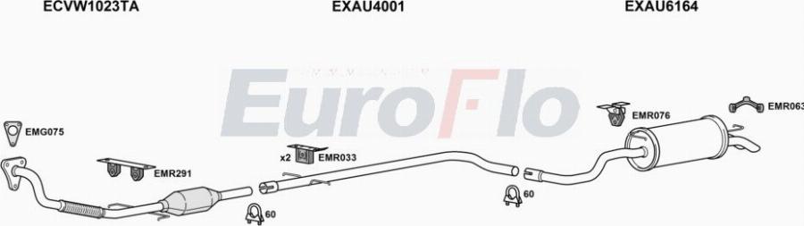 EuroFlo VWBEE19D 5001A00 - Impianto gas scarico autozon.pro