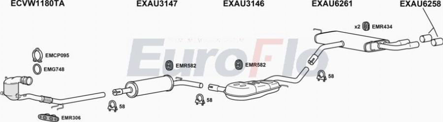 EuroFlo AUA314 2009 - Impianto gas scarico autozon.pro