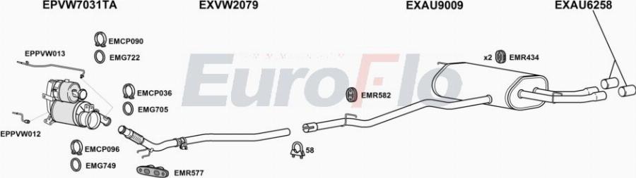 EuroFlo AUA320D 1026E - Impianto gas scarico autozon.pro