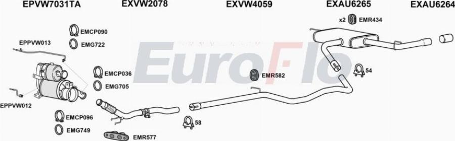 EuroFlo AUA316D 2001D - Impianto gas scarico autozon.pro