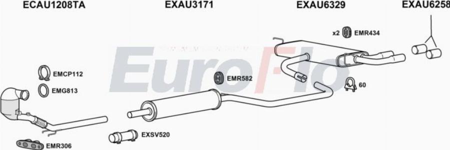 EuroFlo AUA318 1015C - Impianto gas scarico autozon.pro