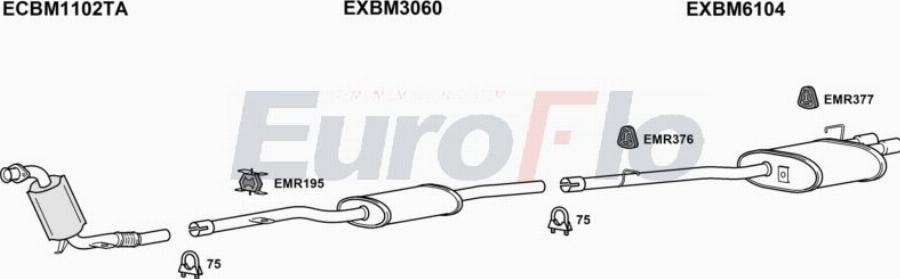 EuroFlo BM53030D 3001A00 - Impianto gas scarico autozon.pro