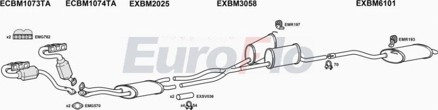 EuroFlo BM53030 0202LHD - Impianto gas scarico autozon.pro