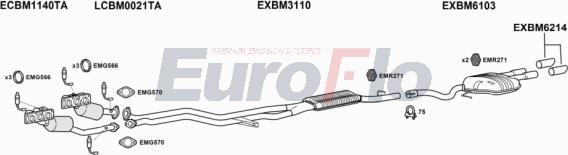 EuroFlo BM52525 0202LHD - Impianto gas scarico autozon.pro