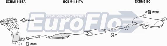 EuroFlo BM31820 3008 - Impianto gas scarico autozon.pro