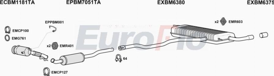 EuroFlo BM21815 6004 - Impianto gas scarico autozon.pro