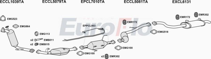 EuroFlo CLSHO32D 7015 - Impianto gas scarico autozon.pro