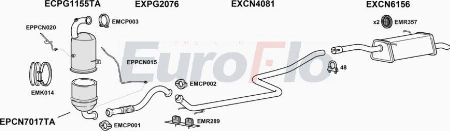 EuroFlo PGPAR16D 6022 - Impianto gas scarico autozon.pro