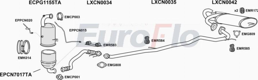 EuroFlo CNC4AI16D 0302LHD - Impianto gas scarico autozon.pro