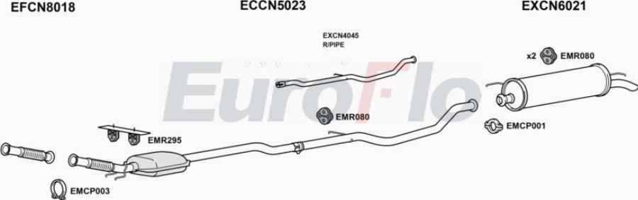 EuroFlo CNC520D 3004A00 - Impianto gas scarico autozon.pro